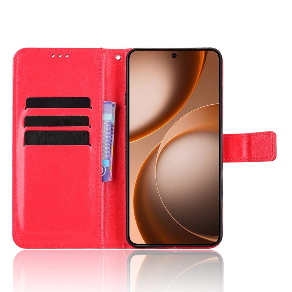 Crazy knižkové púzdro na Oppo Find X9 Ultra 5G - červené