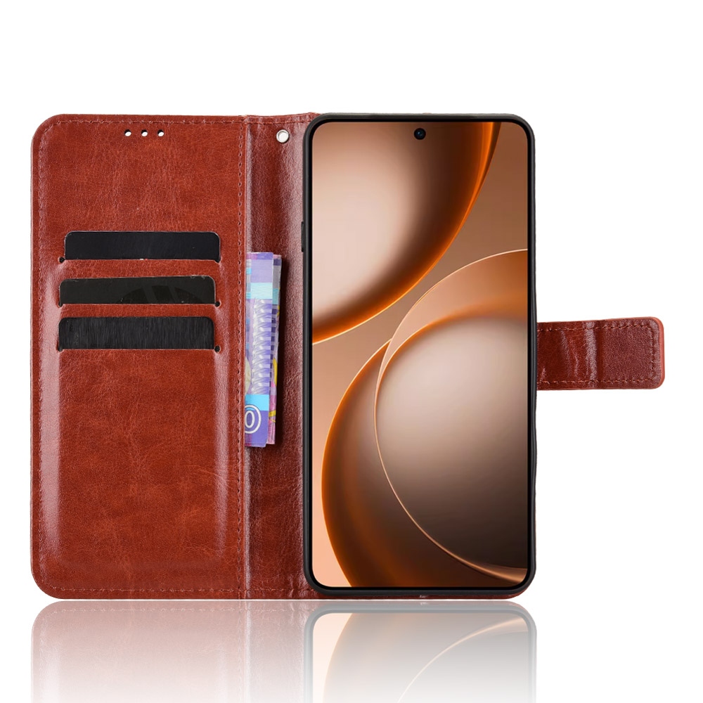 Crazy knižkové púzdro na Oppo Find X9 Ultra 5G - hnedé