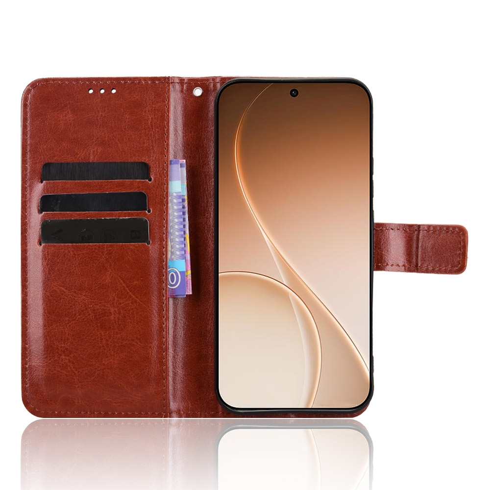 Crazy knižkové puzdro na Oppo Reno 15 FS 5G - hnedé