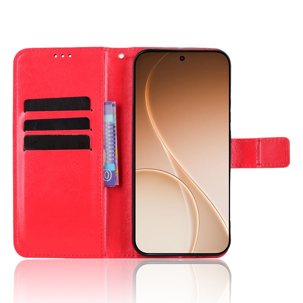Crazy knižkové puzdro na Oppo Reno 15 Pro 5G - červené