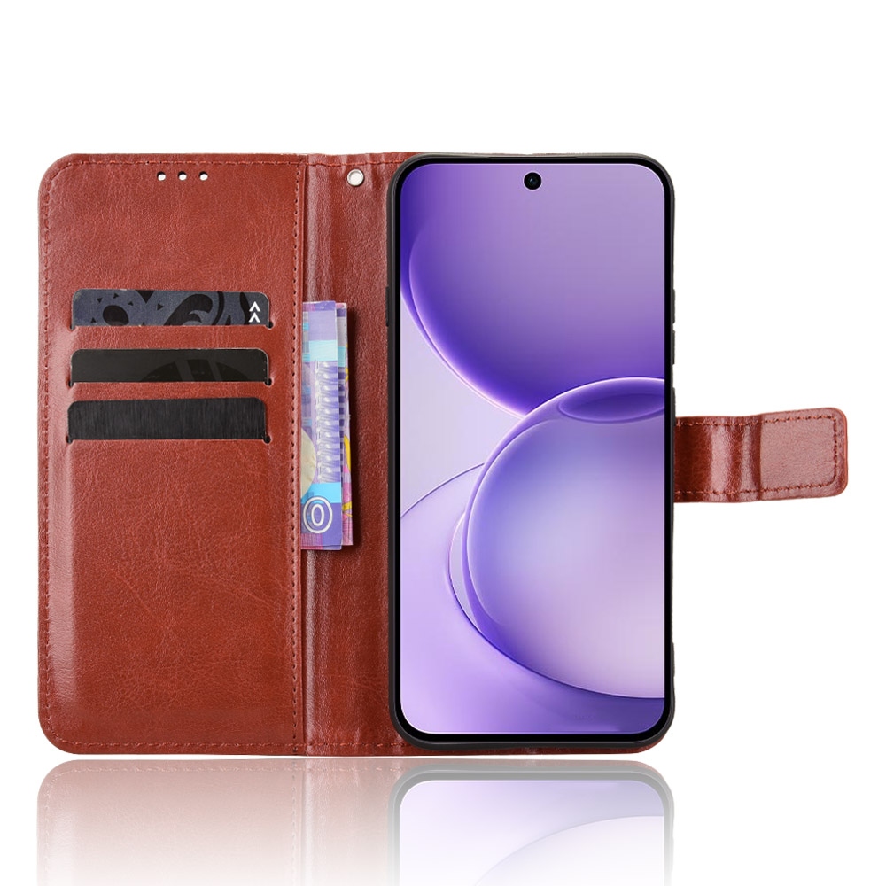 Crazy knižkové puzdro na Oppo Reno 16 FS 5G - hnedé