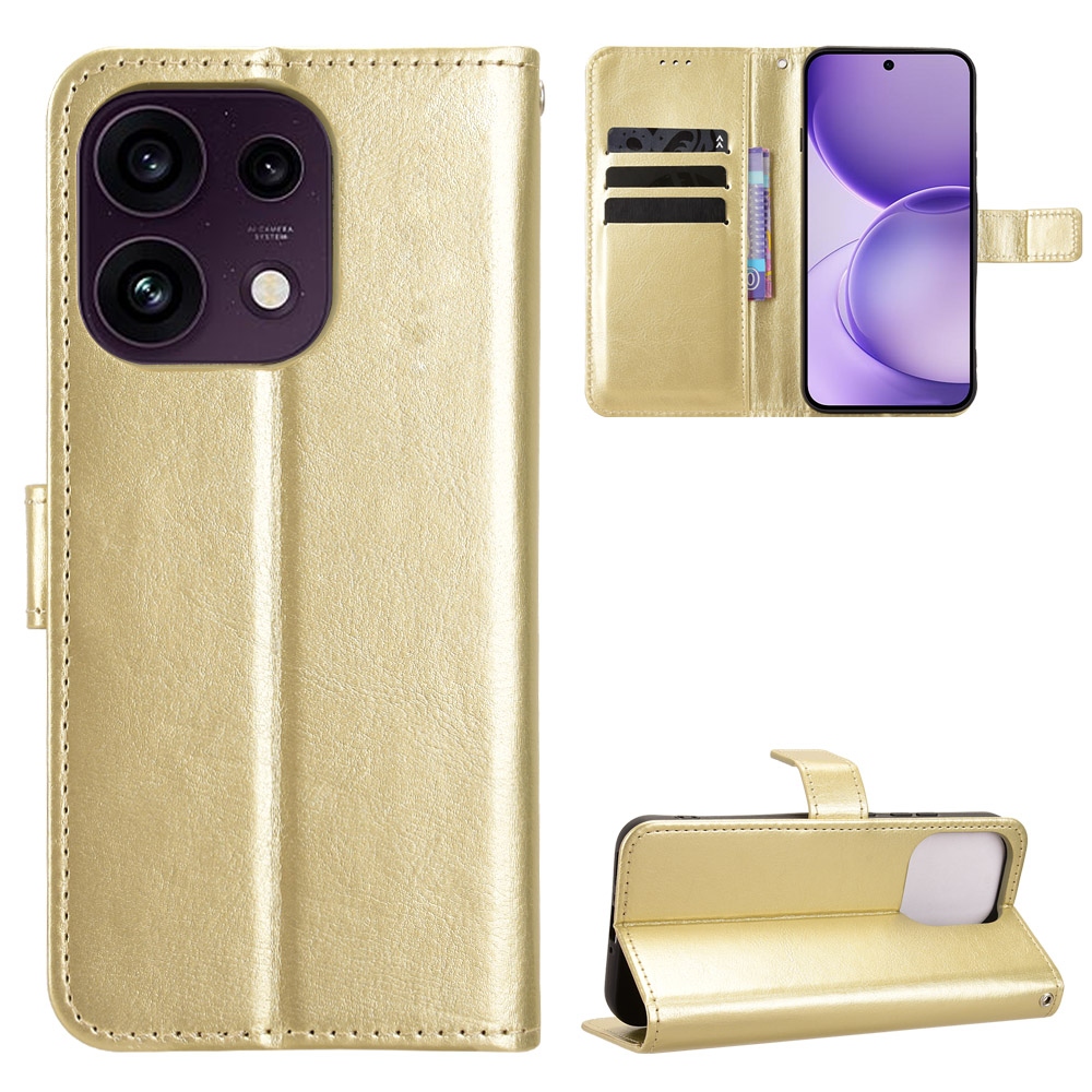 Crazy knižkové puzdro na Oppo Reno 16 FS 5G - zlaté