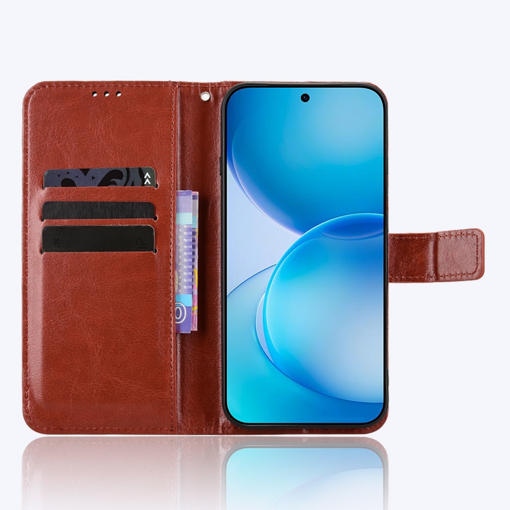 Crazy knižkové puzdro na Oppo Reno 16 Pro 5G/Oppo Reno 16 5G - hnedé