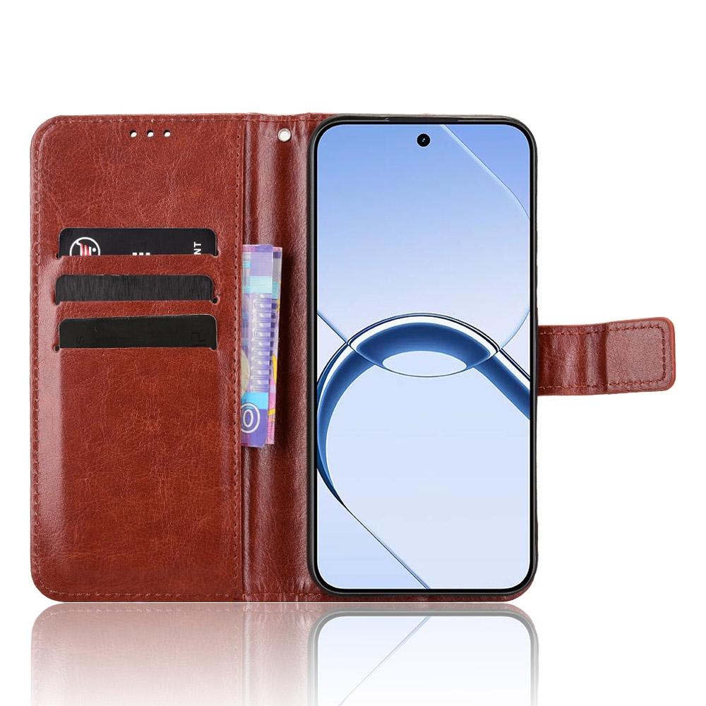 Crazy knižkové puzdro na Realme 16 5G - hnedé