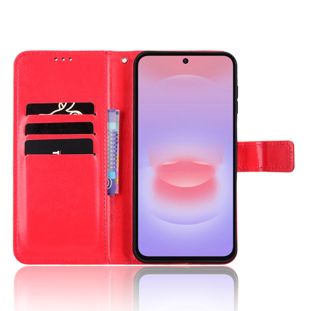 Crazy knižkové púzdro na Samsung Galaxy A27 - červené