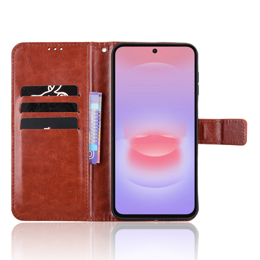 Crazy knižkové púzdro na Samsung Galaxy A27 - hnedé