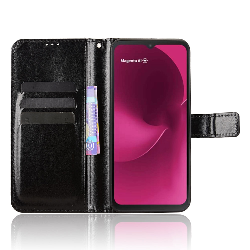 Crazy knižkové púzdro na T-Mobile T Phone 3 - čierne