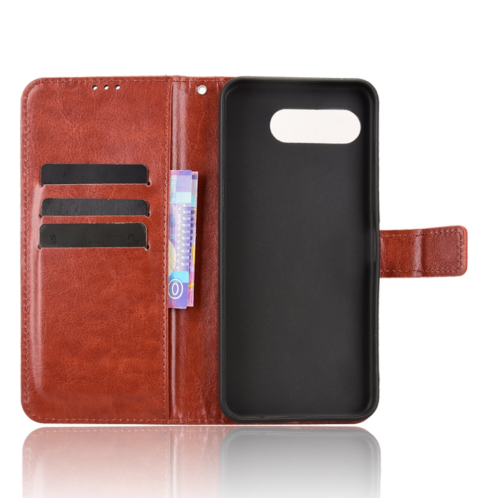 Crazy knižkové púzdro na T-Mobile T Phone 3 - hnedé