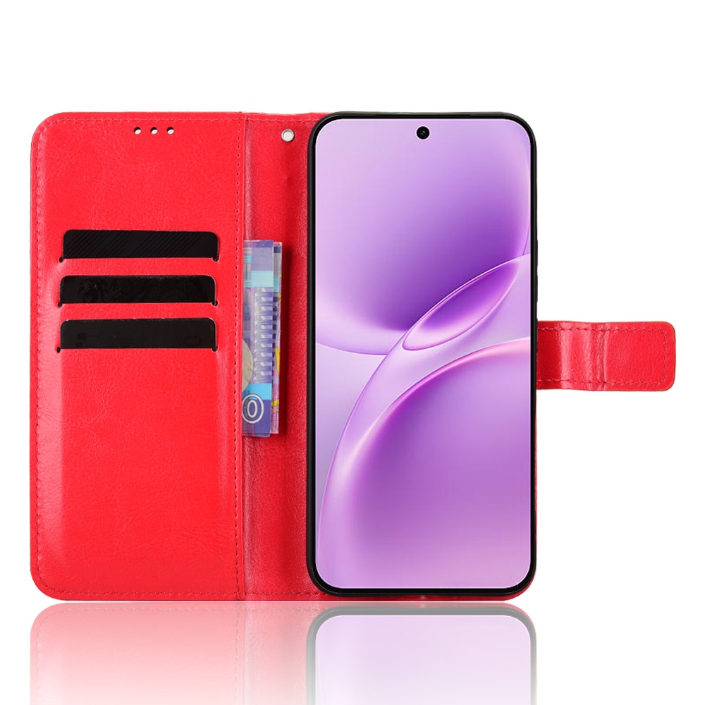 Crazy knižkové púzdro na Vivo V70 FE 5G - červené