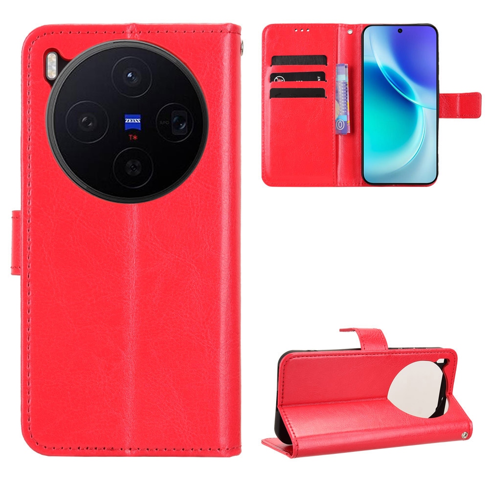 Crazy knižkové puzdro na Vivo X300 5G - červené