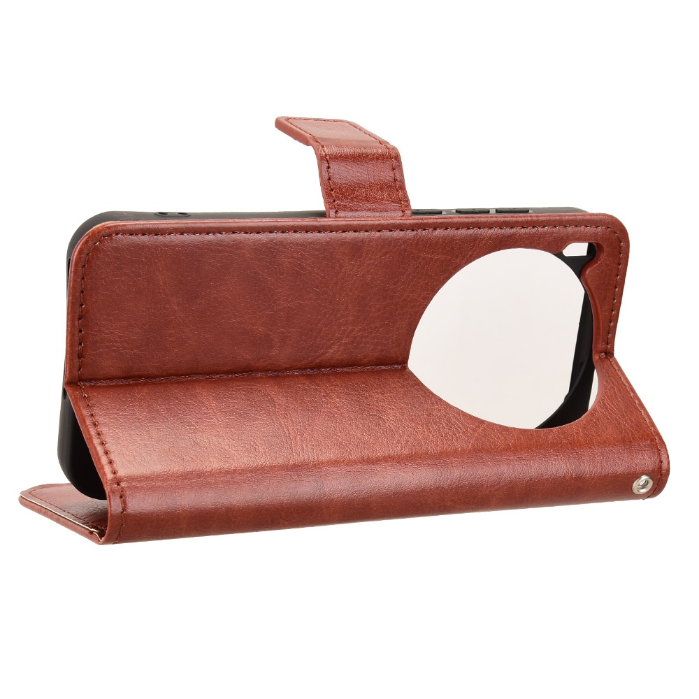 Crazy knižkové púzdro na Vivo X300 5G - hnedé