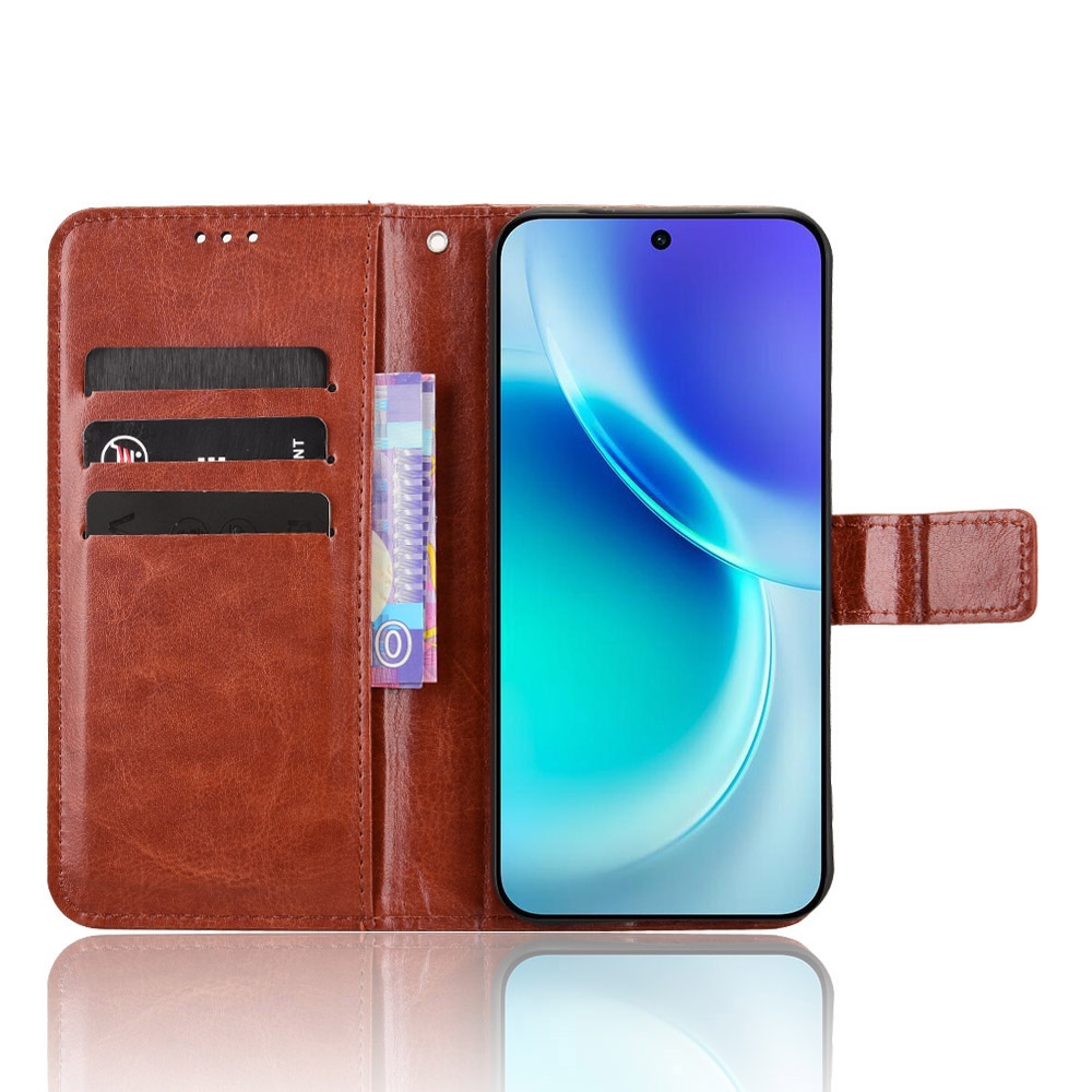 Crazy knižkové púzdro na Vivo X300 5G - hnedé