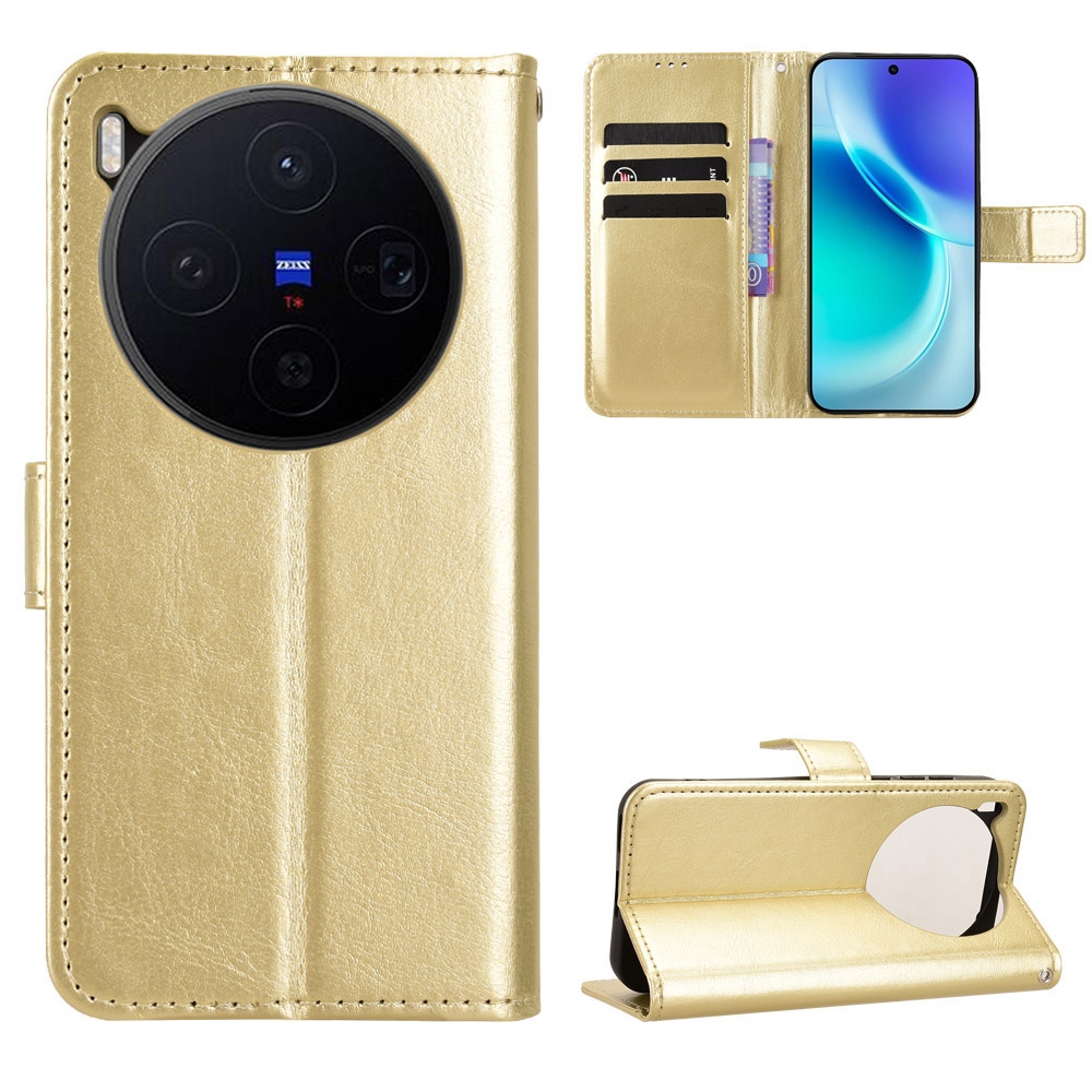 Crazy knižkové púzdro na Vivo X300 5G - zlaté