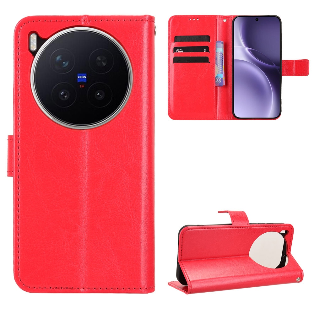 Crazy knižkové puzdro na Vivo X300 Pro 5G - červené