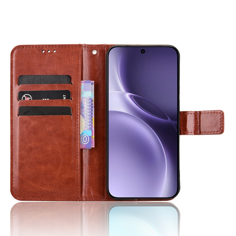 Crazy knižkové púzdro na Vivo X300 Pro 5G - hnedé