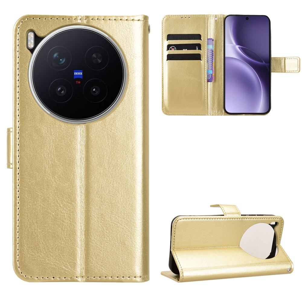Crazy knižkové púzdro na Vivo X300 Pro 5G - zlaté