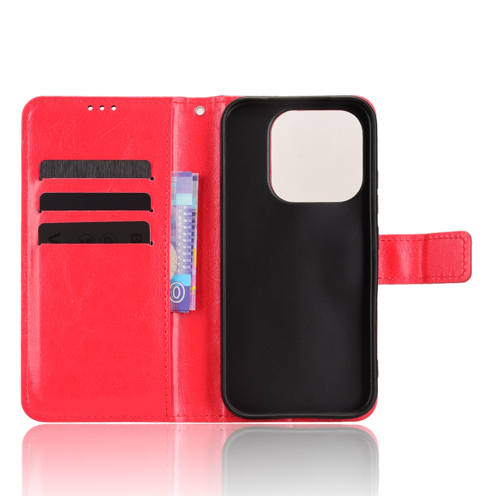 Crazy knižkové puzdro na Xiaomi 17 - červené