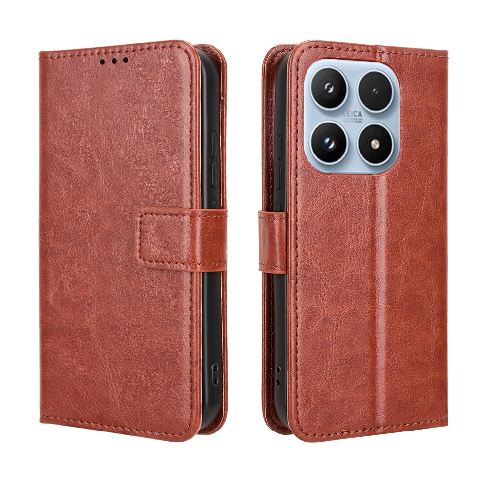 Crazy knižkové púzdro na Xiaomi 17 - hnedé