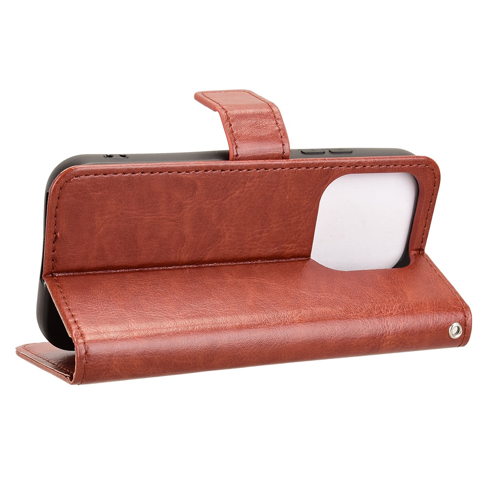 Crazy knižkové púzdro na Xiaomi 17 - hnedé