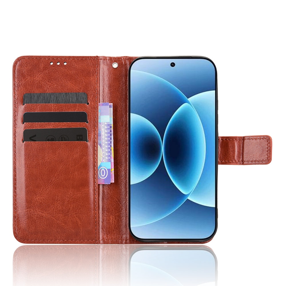 Crazy knižkové púzdro na Xiaomi 17 - hnedé