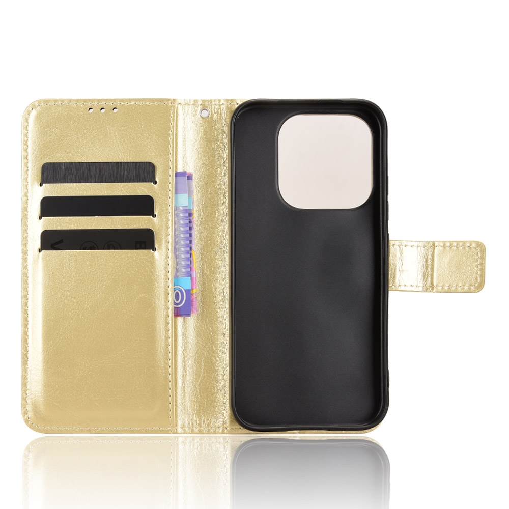 Crazy knižkové puzdro na Xiaomi 17 - zlaté