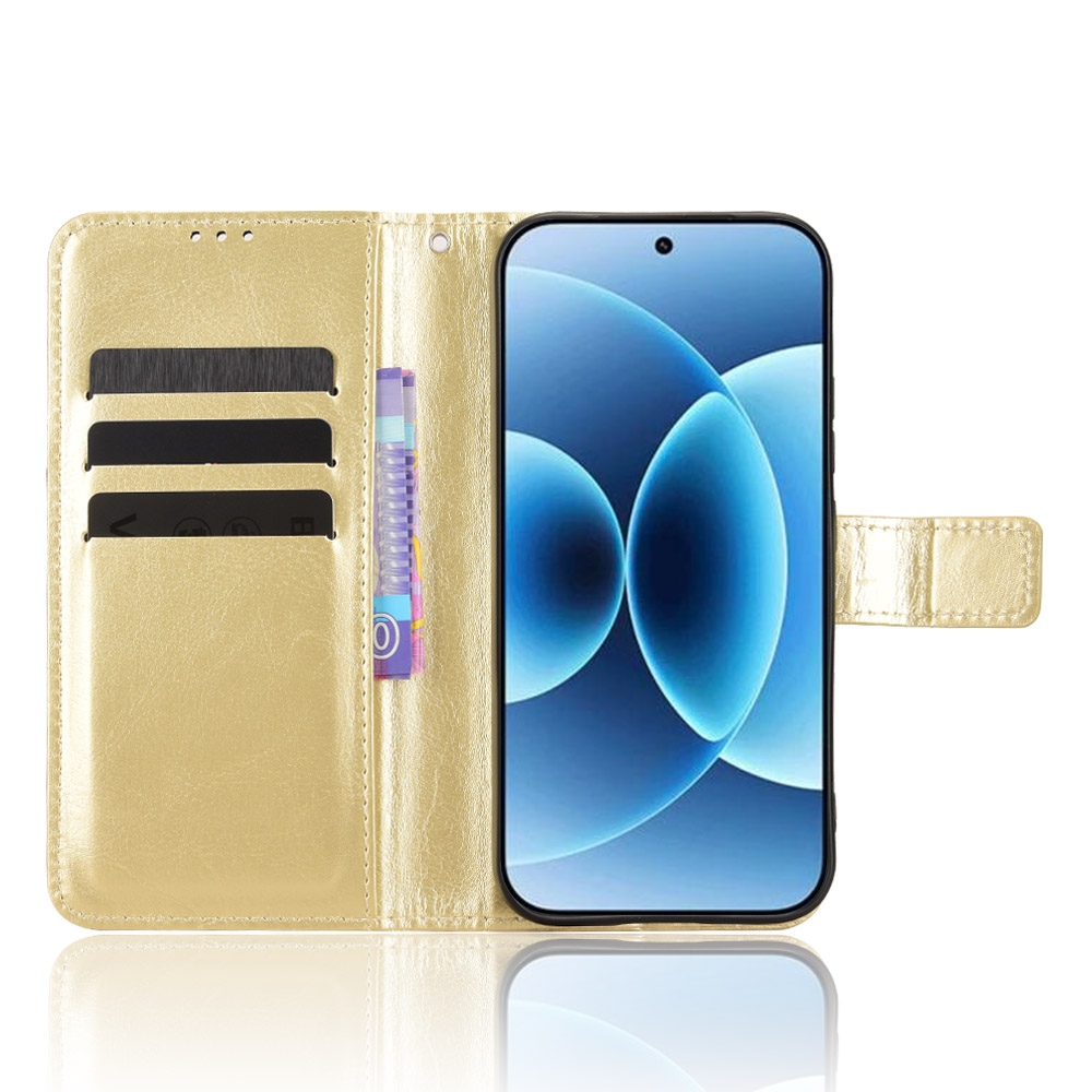 Crazy knižkové puzdro na Xiaomi 17 - zlaté