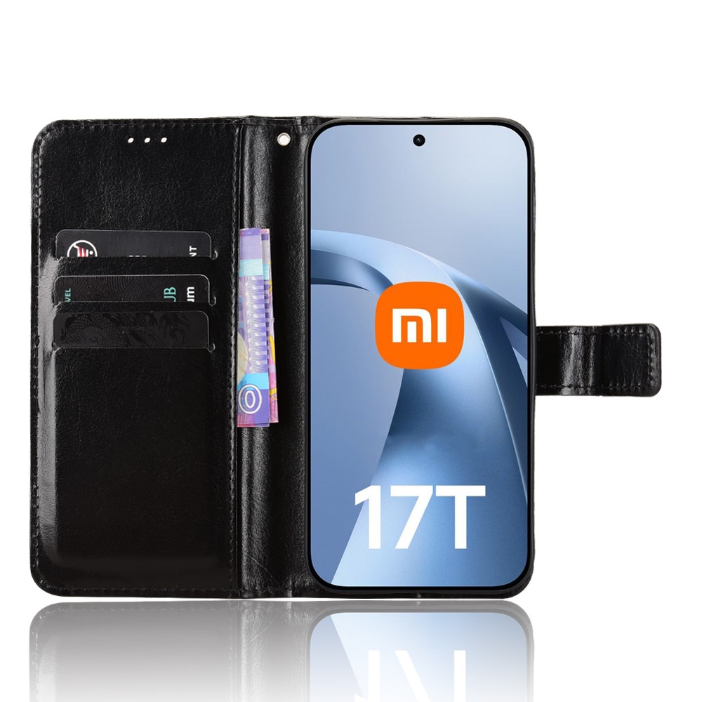 Crazy knižkové púzdro na Xiaomi 17T - čierne