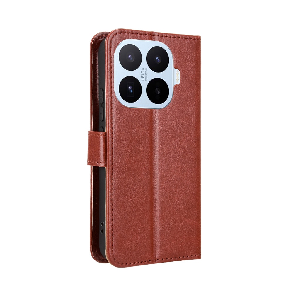 Crazy knižkové púzdro na Xiaomi 17T - hnedé