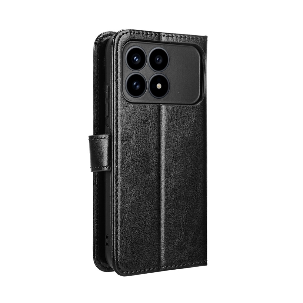 Crazy knižkové púzdro na Xiaomi Poco F8 Pro 5G - čierne