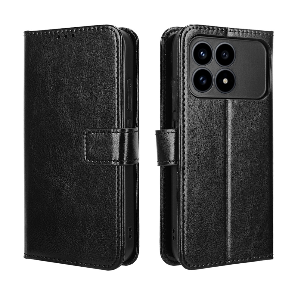 Crazy knižkové púzdro na Xiaomi Poco F8 Pro 5G - čierne