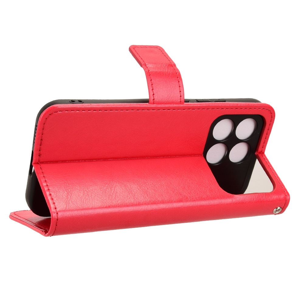 Crazy knižkové púzdro na Xiaomi Poco F8 Pro 5G - červené