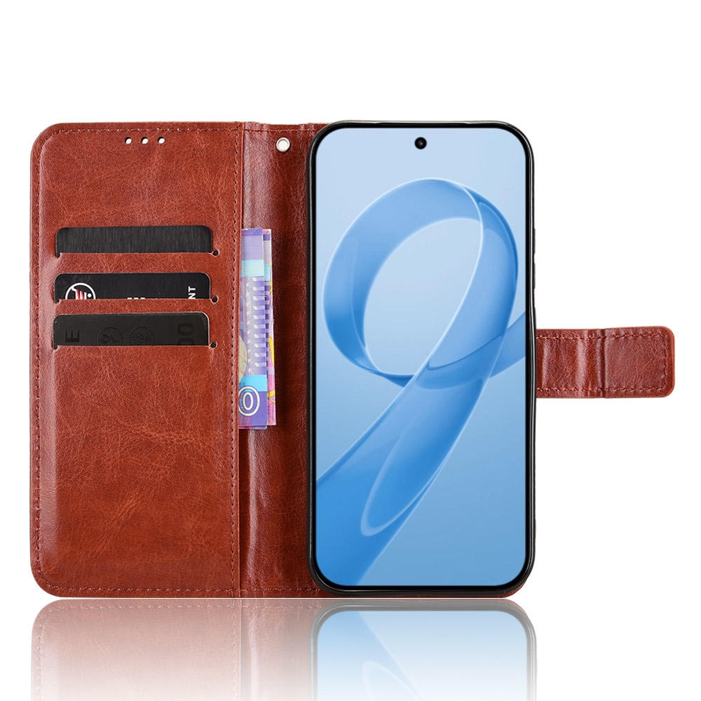 Crazy knižkové púzdro na Xiaomi Poco F8 Pro 5G - hnedé