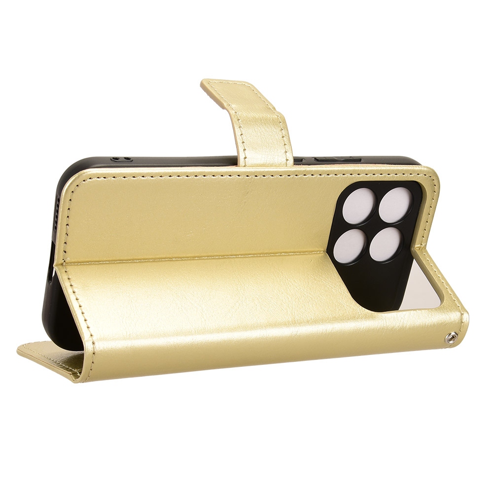 Crazy knižkové púzdro na Xiaomi Poco F8 Pro 5G - zlaté