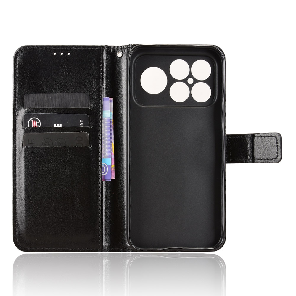 Crazy knižkové púzdro na Xiaomi Poco F8 Ultra 5G - čierne