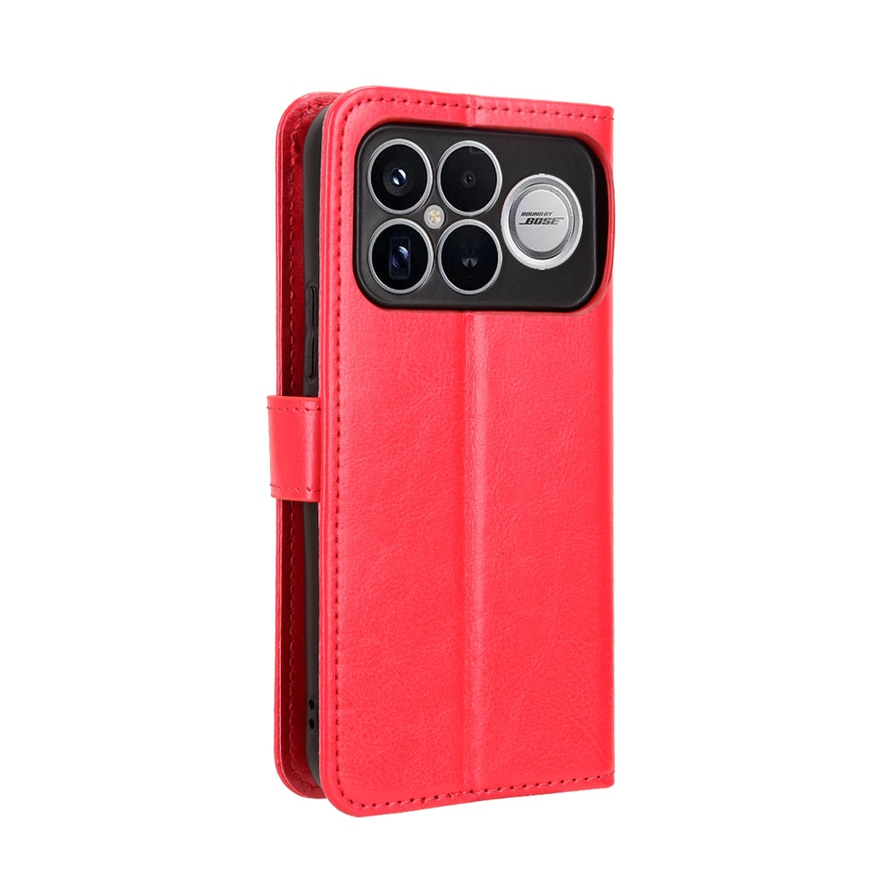 Crazy knižkové púzdro na Xiaomi Poco F8 Ultra 5G - červené