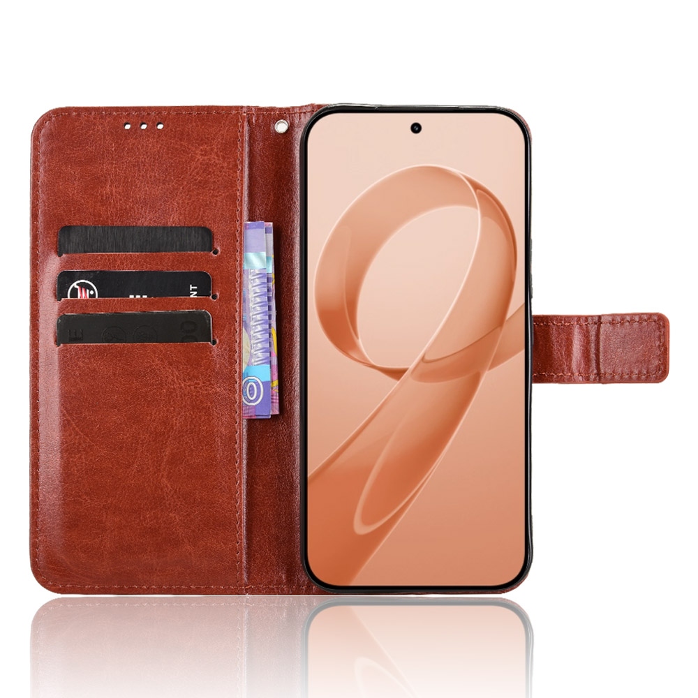 Crazy knižkové púzdro na Xiaomi Poco F8 Ultra 5G - hnedé