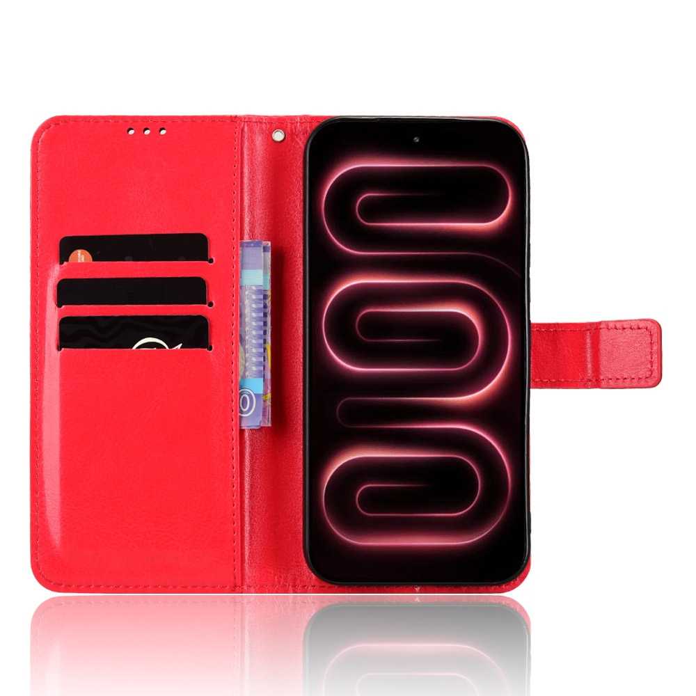 Crazy knižkové púzdro na Xiaomi Poco F9 Pro 5G - červené