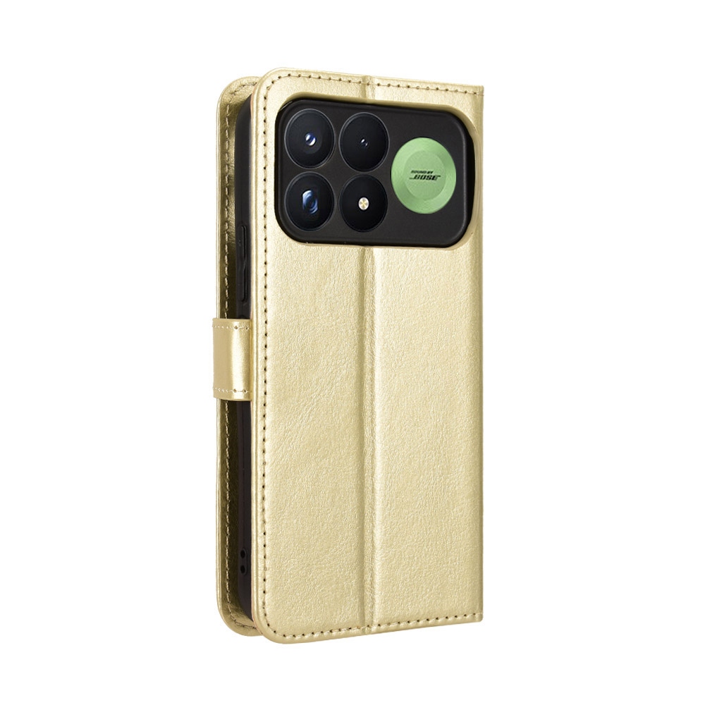 Crazy knižkové púzdro na Xiaomi Poco F9 Pro 5G - zlaté