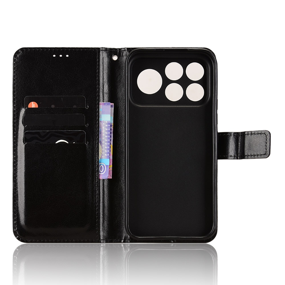 Crazy knižkové púzdro na Xiaomi Poco F9 Ultra 5G - čierne