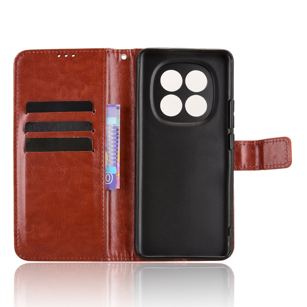 Crazy knižkové púzdro na Xiaomi Poco M8 5G/Redmi Note 15 5G/Note 15 4G - hnedé