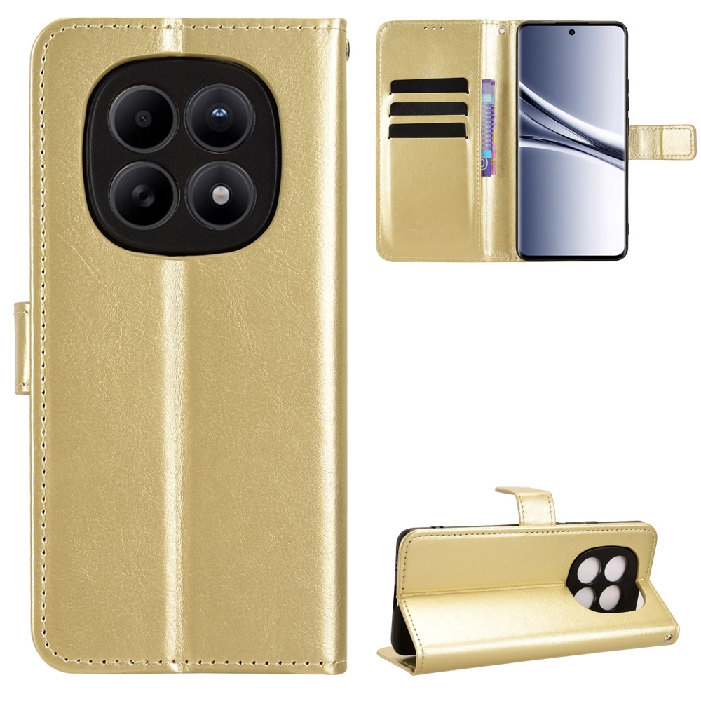 Crazy knižkové púzdro na Xiaomi Poco M8 5G/Redmi Note 15 5G/Note 15 4G - zlaté