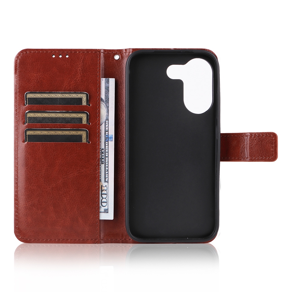 Crazy knižkové púzdro na Xiaomi Poco X8 Pro 5G - hnedé