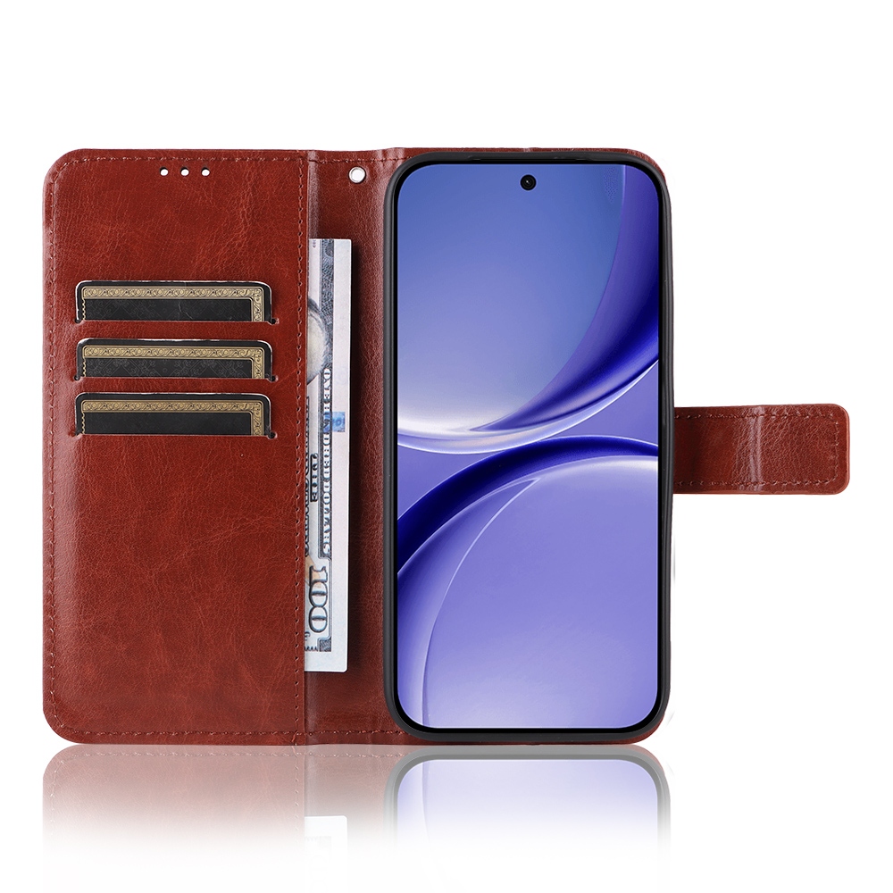 Crazy knižkové púzdro na Xiaomi Poco X8 Pro 5G - hnedé