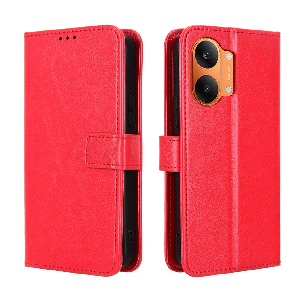 Crazy knižkové púzdro na Xiaomi Poco X8 Pro Max 5G - červené