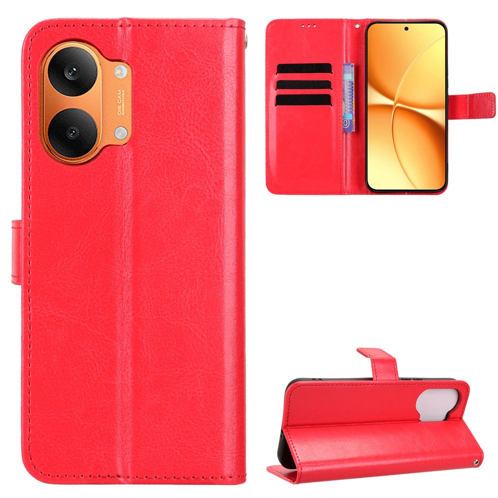 Crazy knižkové púzdro na Xiaomi Poco X8 Pro Max 5G - červené