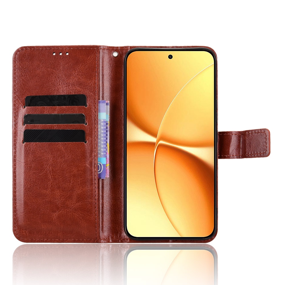 Crazy knižkové púzdro na Xiaomi Poco X8 Pro Max 5G - hnedé