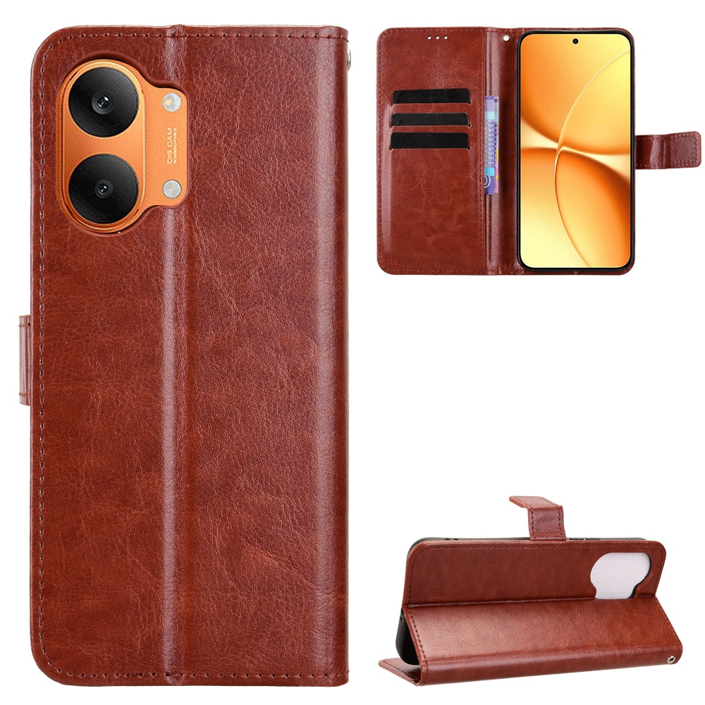 Crazy knižkové púzdro na Xiaomi Poco X8 Pro Max 5G - hnedé