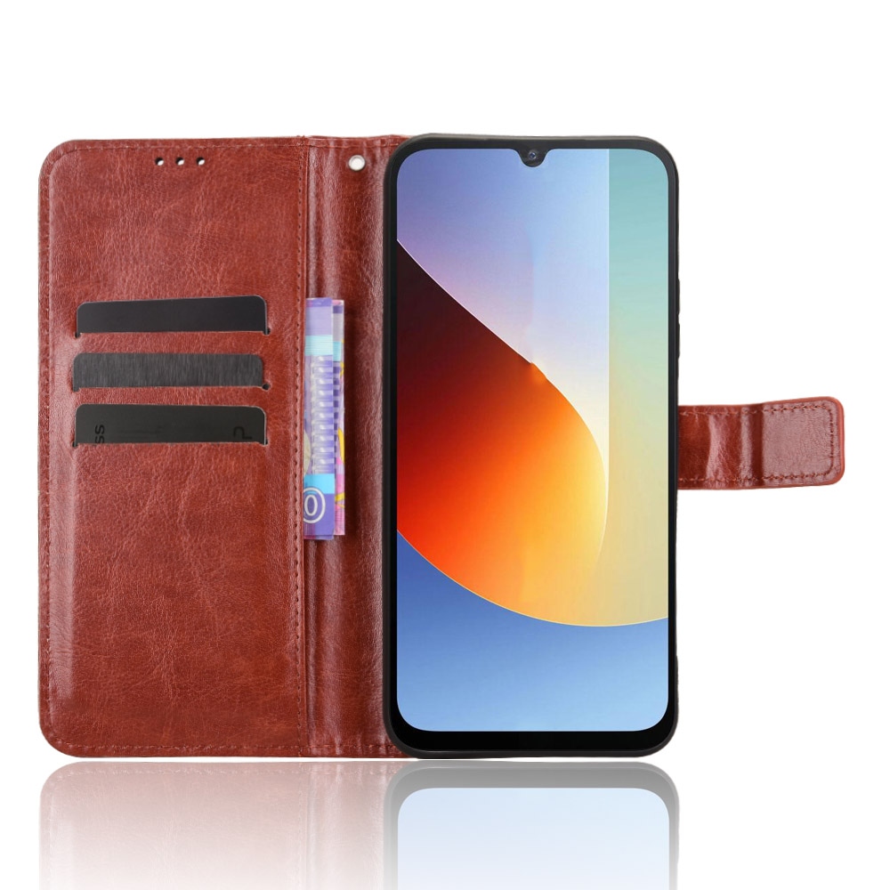 Crazy knižkové púzdro na Xiaomi Redmi A7 Pro - hnedé