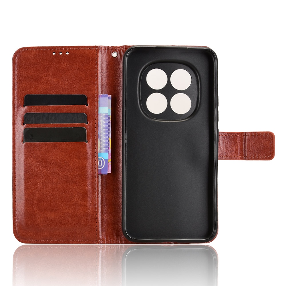 Crazy knižkové púzdro na Xiaomi Redmi Note 15 Pro 4G - hnedé