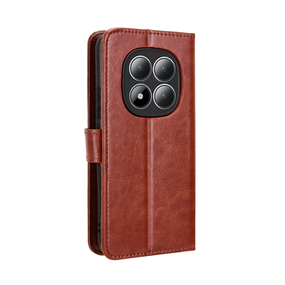 Crazy knižkové púzdro na Xiaomi Redmi Note 15 Pro 4G - hnedé